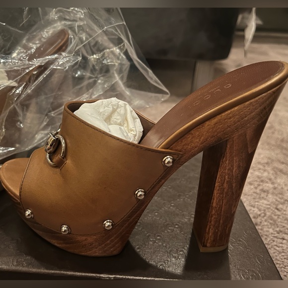 Gucci leather upper and rubber sole Betis Glamour Cuir size 37.5.. NEW - Picture 2 of 13